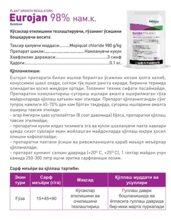EUROJAN 98% nam.k.